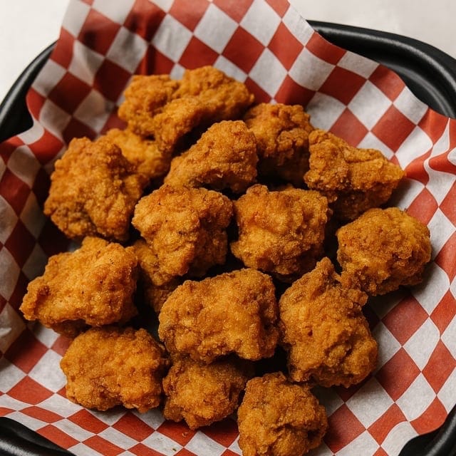 CRISPY CHICKEN NUGGETS.