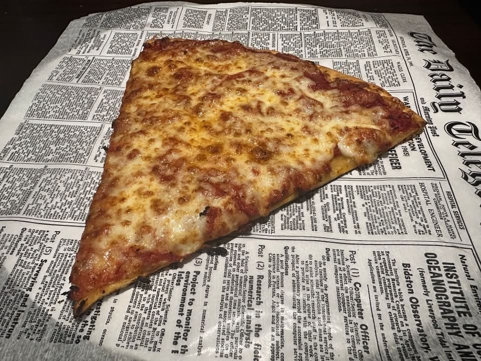 SLICE - Thin Crust Sausage Pizza Slice.