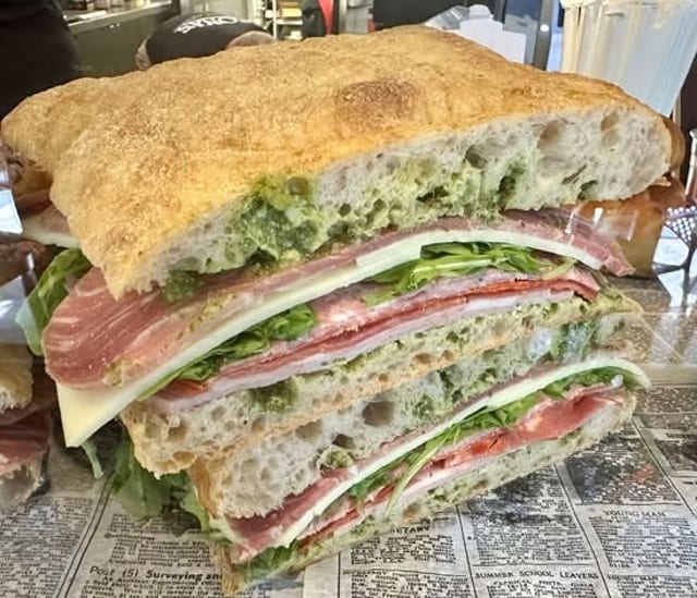 1/2 Sandwich Leona's Old School Italian (Artisan Flatbread).